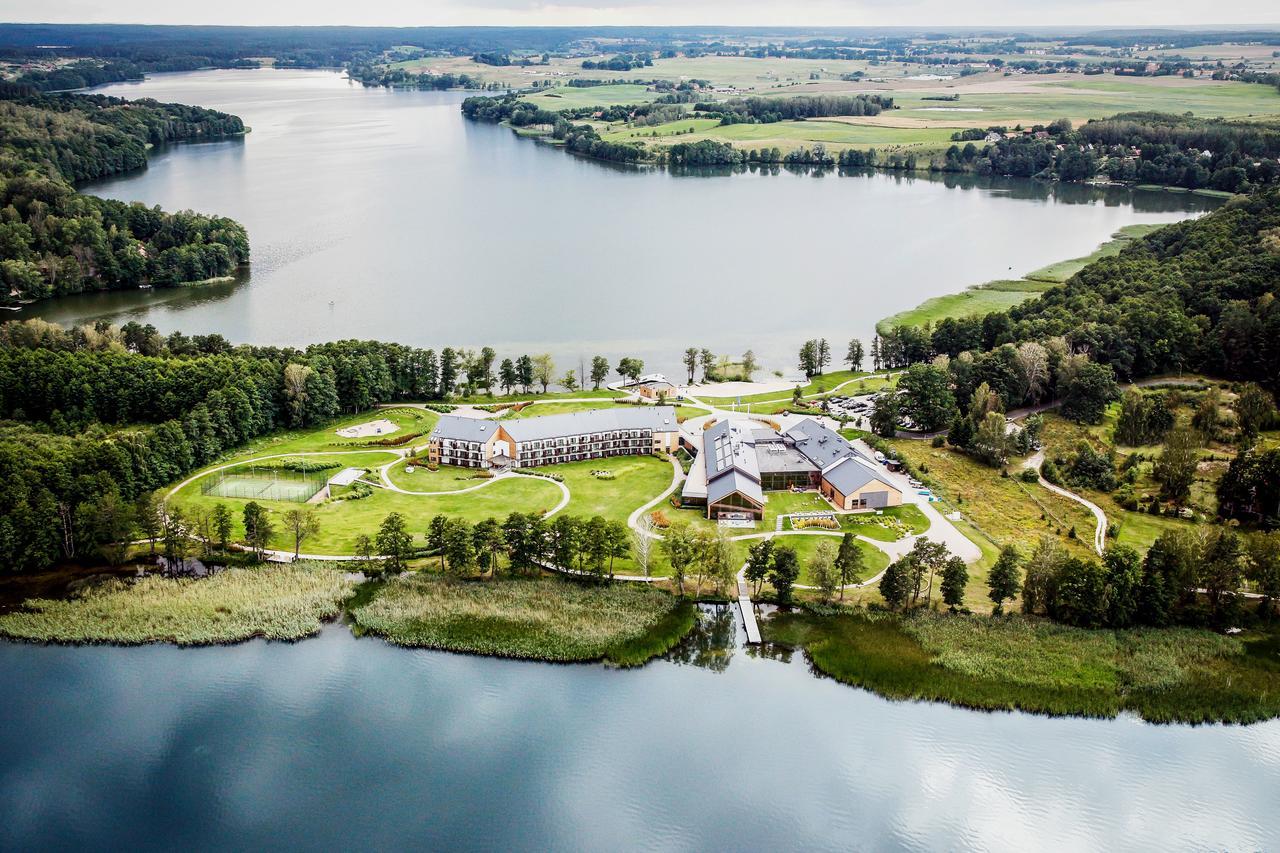 Hotel Marina Club Ольштын Экстерьер фото Aerial view of the center